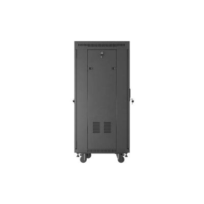 30. LANBERG Standschrank 19" 24U 600x600 Schwarze Glastür LCD (Flatpack) V2