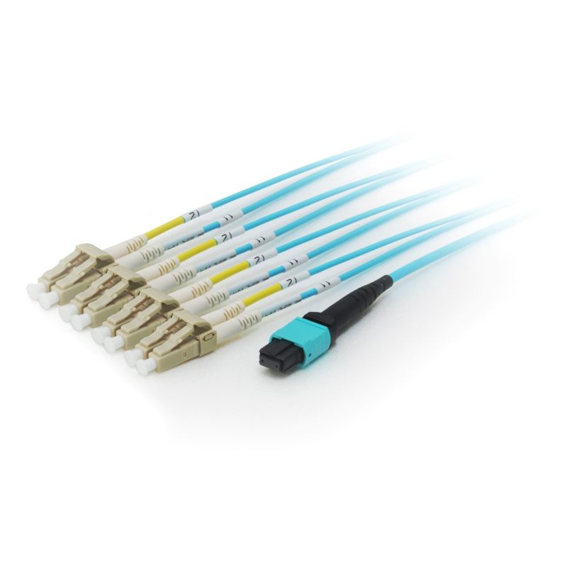 Equip Pro - Patchkabel - MTP Multimode - LC Multimode - 5,0 m - Glasfaser - 50/125 Mikron - OM4 - Aquamarin