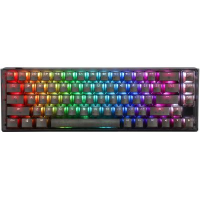 11. Ducky One 3 Aura Black SF Gaming-Tastatur, RGB-LED - MX-Speed-Silber