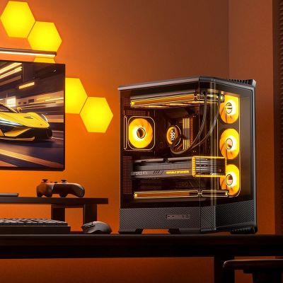 22. Jonsbo D400 PC-Gehäuse, Midi-Tower, ATX, gehärtetes Glas