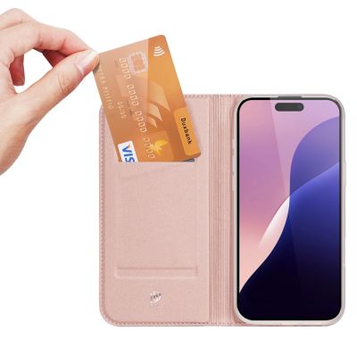 3. Dux Ducis Skin Pro Hülle für iPhone 16 Pro Max mit Klappe und Kartenfach – Pink