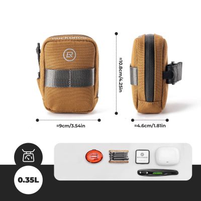 3. Rockbros F006 kleine Satteltasche, kaffeefarben