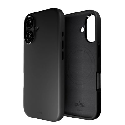 10. Puro Icon Mag Pro MagSafe Silikonhülle für iPhone 16 – Schwarz