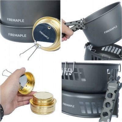 2. Fire Maple Kochset mit Spiritusbrenner