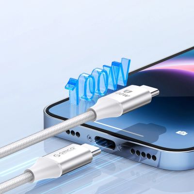 3. Orico CDX 100W 5A Power Delivery USB-C - USB-C 1m Kabel - Weiß