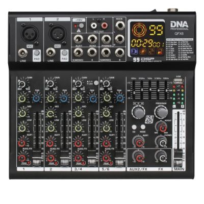 DNA QFX6 Analog-Audiomixer mit 6 Kanälen und Bluetooth