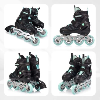 5. Meteor M 34-37 Urbo Rollschuhe Schwarz/Mint