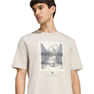 4. adidas Herren Outdoor Kajak Grafik T-Shirt beige KB2541
