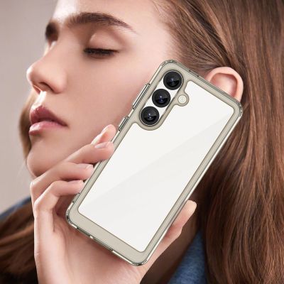 5. Outer Space Case für Samsung Galaxy S25 Edge Flexibler Rahmen Cover - Durchscheinend, Schwarz