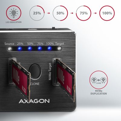 2. Axagon ADSA-M2C Festplatten-Dockingstation USB 3.2 Gen 2 (3.1 Gen 2) Typ-C