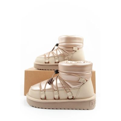 10. D.Franklin Damen Winter Schneestiefel Modische isolierte goldene Stiefeletten