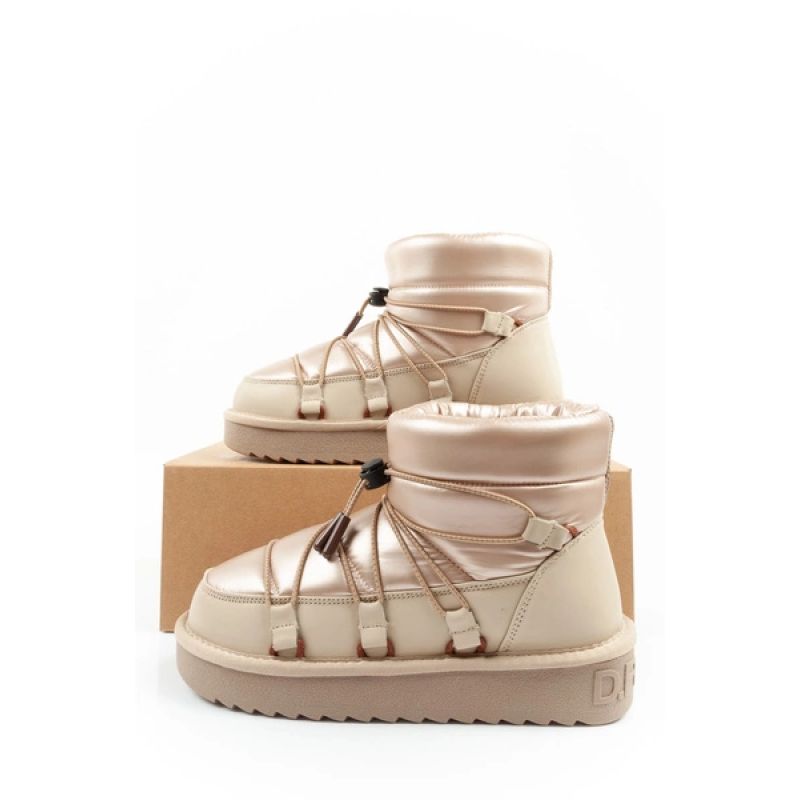 10. D.Franklin Damen Winter Schneestiefel Modische isolierte goldene Stiefeletten