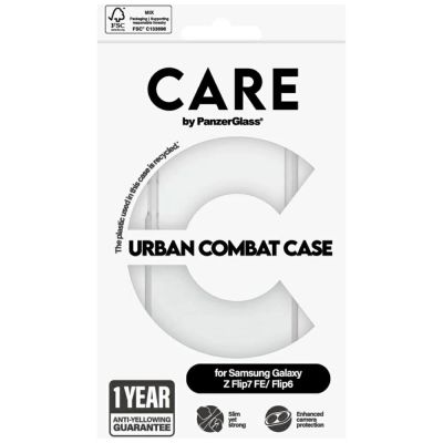 4. CARE by PanzerGlass Flagship Urban Combat Case für Samsung Galaxy Z Flip 7 FE / Flip 6 – Transparent