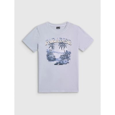 5. Damen-T-Shirt mit Aufdruck, regulär, Größe 4F 4FRAW26TTSHF4374-34S