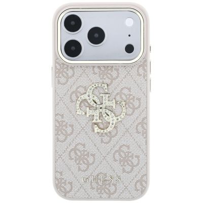 3. Guess 4G & Big Strass Logo Hülle für iPhone 17 Pro / 18 Pro - Pink