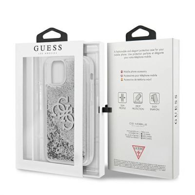 8. Guess GUHCP12LLG4GSI iPhone 12 Pro Max 6,7" Silber/Silber Hardcase 4G Big Liquid Glitter