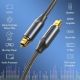 6. Vention geflochtenes optisches Audiokabel mit Aluminiumstecker, 5 m, Schwarz