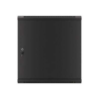 9. LANBERG Wandregalschrank 19" 12HE 600x600 Metalltür Schwarz (Bausatz) WF01-6612-00B