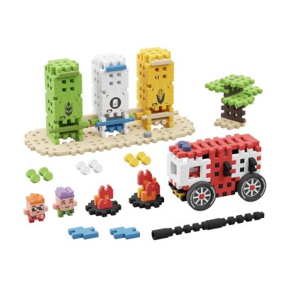 6. MARIOINEX Mini Waffle City Feuerwehr-Action-Bausteine, 148 Teile