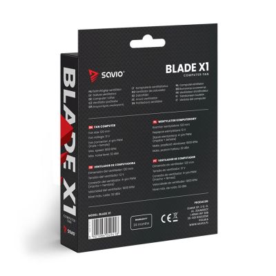 7. SAVIO Lüfter 120 mm 4-Pin PWM Flügel