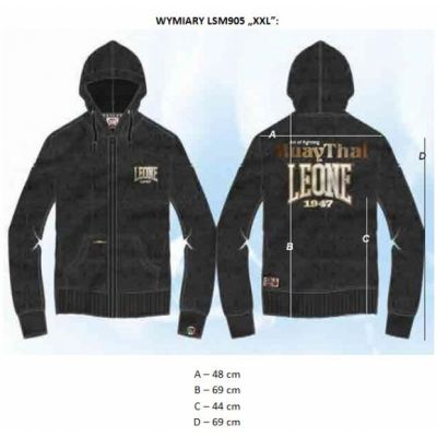 6. Herren Sweatshirt LEONE LSM905/S16 schwarz XXL