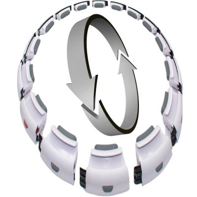 14. HULA HOP MIT MASSAGEGERÄT, GEWICHT UND ZÄHLER, WEISS UND GRAU ENERO FIT