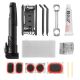 8. Wozinsky WMZ-01N Werkzeugset, 16-in-1 Fahrrad-Multitool, Pumpe, Schraubenschlüssel, Schlauchreparaturset – schwarz