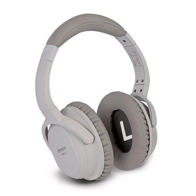 Lindy LH500XW Kabelgebundenes und kabelloses Kopfbügel-Headset für Anrufe/Musik, Micro-USB, Bluetooth, Grau
