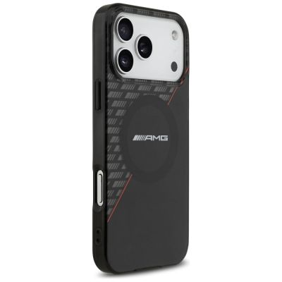4. Mercedes AMG IML Doppelschicht-MagSafe-Hülle mit Rautenmuster für iPhone 18 Pro Max / 17 Pro Max – Schwarz und Rot