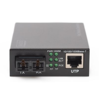 14. Gigabit PoE Medienkonverter RJ45 / SC, MM, PSE