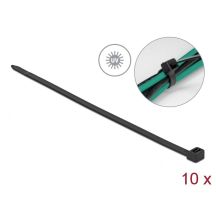 DeLOCK UV-beständiger Kabelbinder, L 1220 x B 9,0 mm, schwarz, 10 Stück.