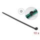 DeLOCK UV-beständiger Kabelbinder, L 1220 x B 9,0 mm, schwarz, 10 Stück.