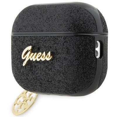 3. Guess GUAP2GLGSHK AirPods Pro 2 Cover schwarz/schwarz Glitter Flake 4G Charm