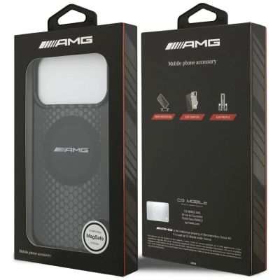 8. AMG Double Layer Transparent Graphics MagSafe Case für iPhone 17 Pro Max – Schwarz