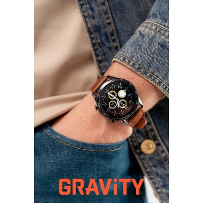 14. Smartwatch Gravity Black 2 Armbänder GT10-4