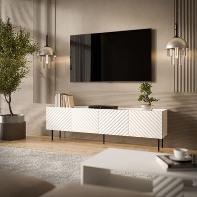 3. 4D-TV-Schrank LUCCA 200x40x59 weiß