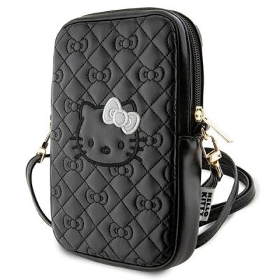 Hello Kitty Quilted Bows Strap-Tasche – Schwarz