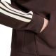 4. adidas Essentials Damen-Fleece-Hoodie mit 3 Streifen, durchgehendem Reißverschluss, braun, KX0784