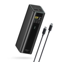 Cuktech PB200U Powerbank 210W 20000mAh 2x USB-C + USB-A mit TFT-Display und 240W USB-C-Kabel - schwarz