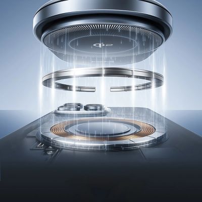 14. Baseus PrimeTrip VC1 Pro Magnethalterung mit Qi2-Induktionsladegerät für Lüftungsschlitze – Schwarz