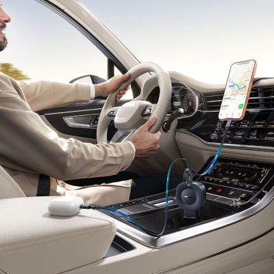 6. Baseus PrimeTrip VR2 45W + 45W Kfz-Ladegerät mit einziehbarem USB-C-Kabel – Schwarz