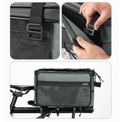 17. Rockbros A30 ROAD TO SKY Faltbare Fahrradtasche für den Kofferraum 15-30L - Grau