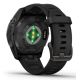 7. Garmin Fenix 7S Pro 42 mm Saphirgrau Titan DLC Uhr mit schwarzem Armband