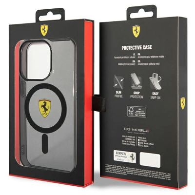 8. Ferrari FEHMP14XURKK iPhone 14 Pro Max 6,7" schwarz/schwarz Hardcase Translucent Magsafe