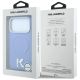 8. Karl Lagerfeld MagSafe Hülle mit geprägtem Ringmuster und Kameo-Logo für iPhone 18 Pro / 17 Pro – Hellblau