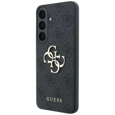 2. Guess MagSafe Hülle mit geprägtem 4G-Ring und klassischem Logo für Samsung Galaxy S26 FE – Schwarz