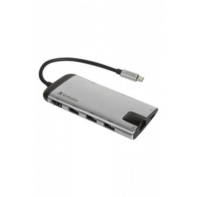 14. VERBATIM MULTIPORT USB-C 3.1, 3x USB 3.0, HDMI 4K, RJ45, SD/MICRO SD 49142
