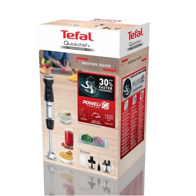 8. Tefal Quickchef+ HB67G830 Stabmixer 0,8 l 1000 W Schwarz, Edelstahl