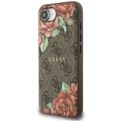 2. Guess 4G Flowers Print MagSafe Hülle für iPhone 16e - braun