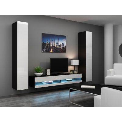 3. TV-Schrank VIGO NEU '180' 30/180/40 schwarz/weiß flach